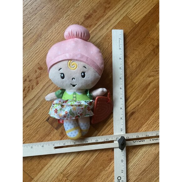 Fisher-Price Plush Baby Doll With Teether Rattle & Floral Skirt - Picture 4 of 4